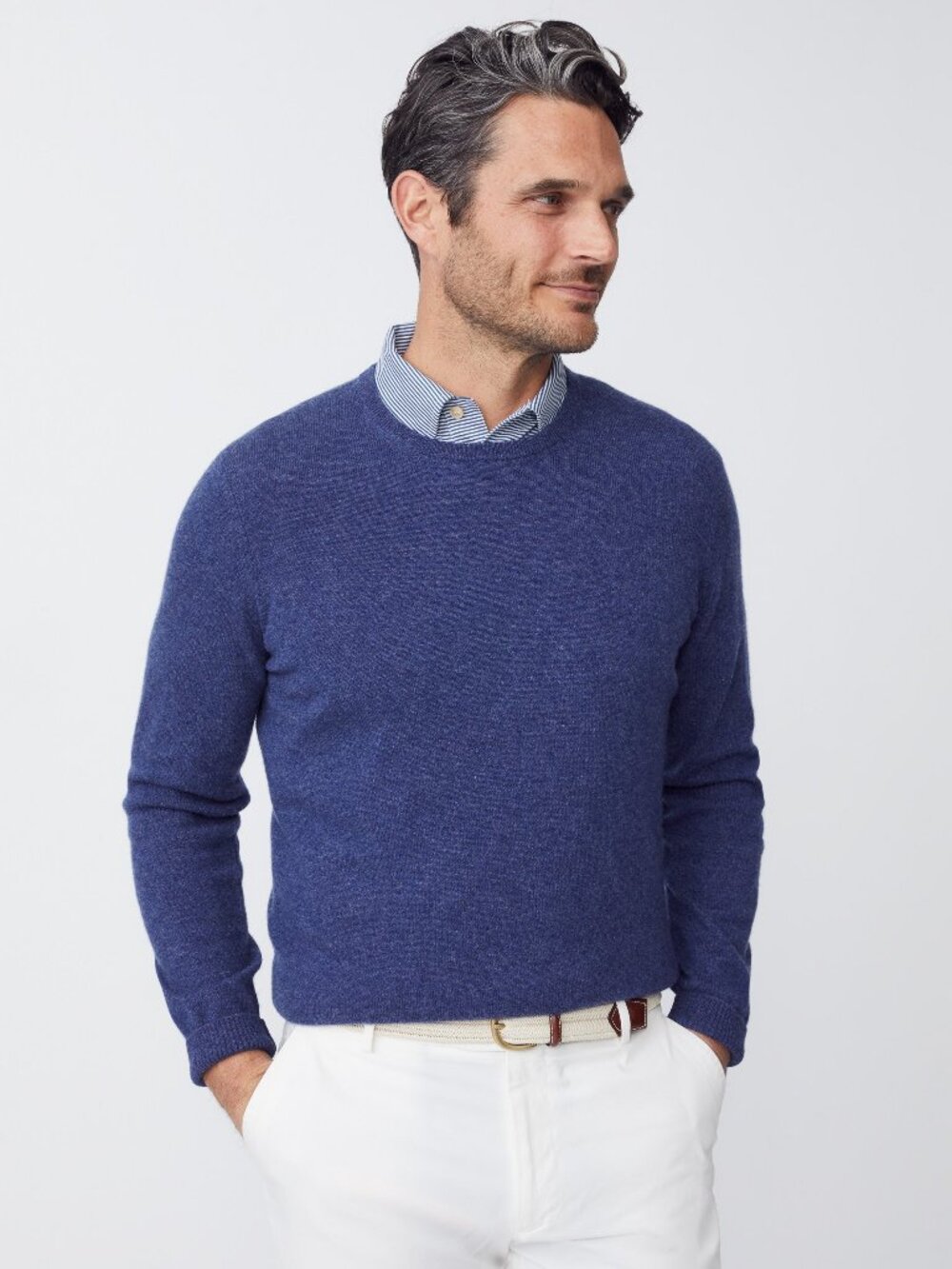 J McLaughlin Caldwell Cashmere Sweater - Dark Denim NEW